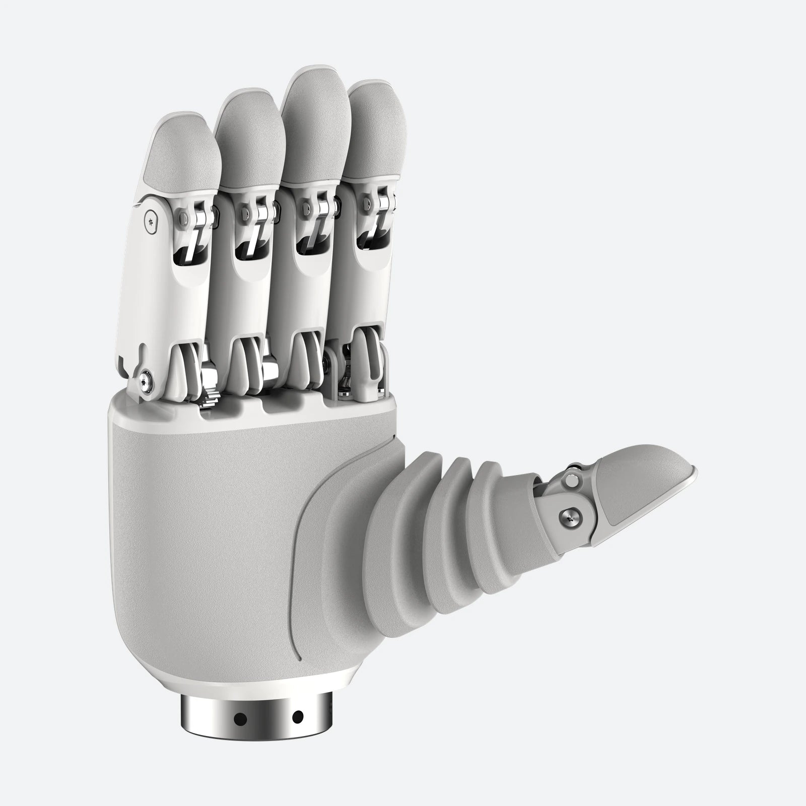 Original Lite-S palm view, with optional fingertip and palm sensing coverage identified by external labels